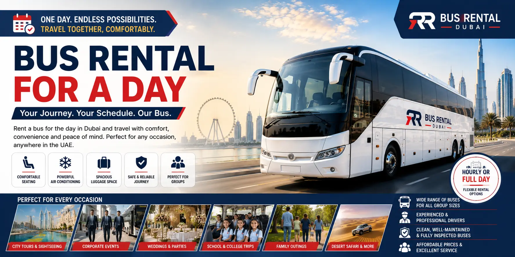 bus rental for a day